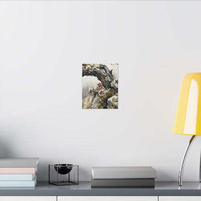 Pine Tree Autumn Canvas Art | Japandi Earthy Design