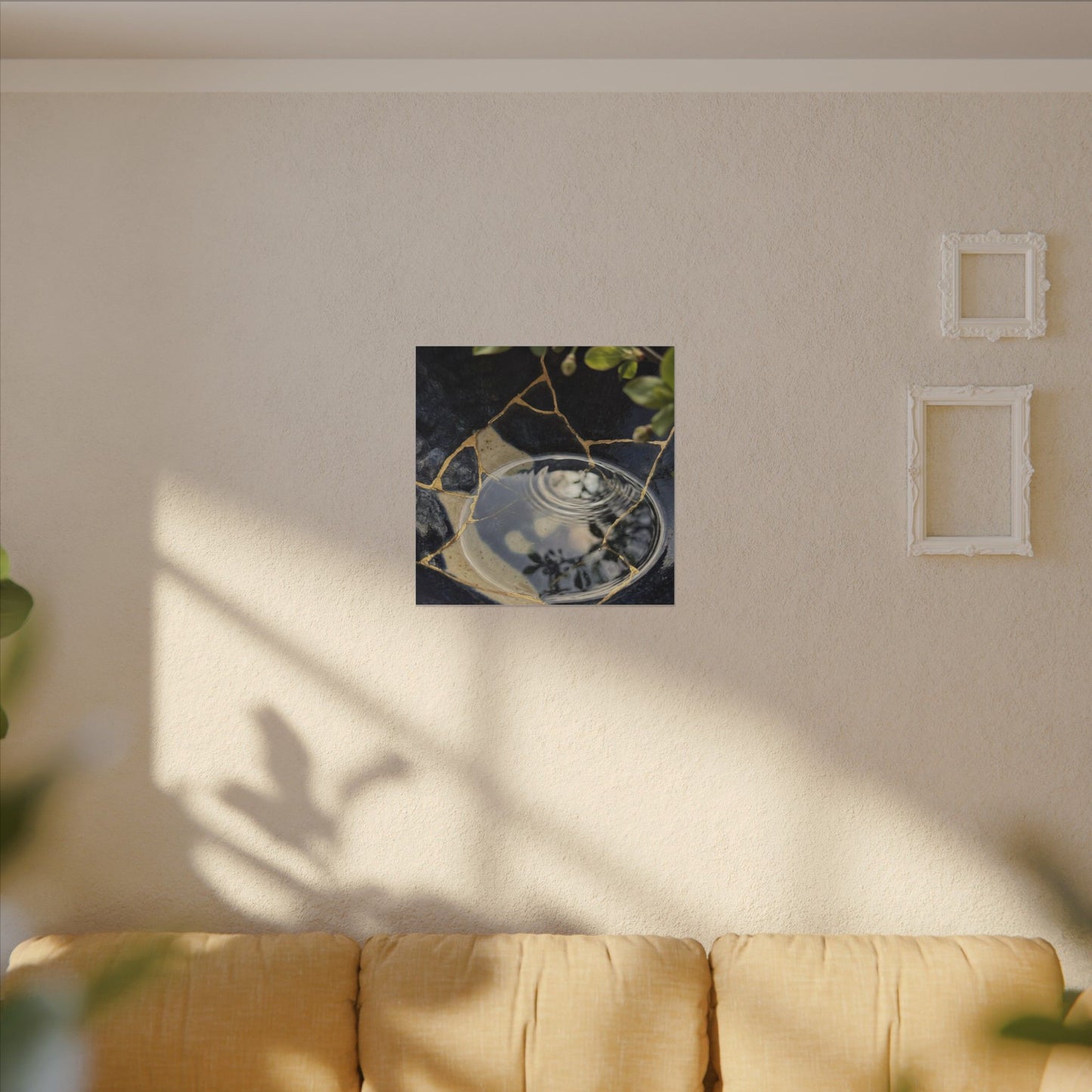 Water Ripple Spring Canvas Art | Kintsugi Beautiful Design