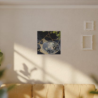 Water Ripple Spring Canvas Art | Kintsugi Beautiful Design