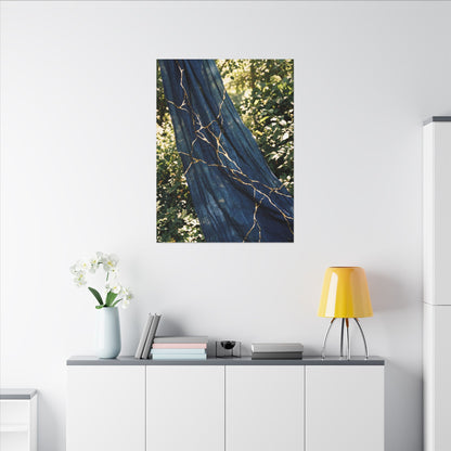 Resilient Silk Drape Canvas Art - Gold Repair Kintsugi