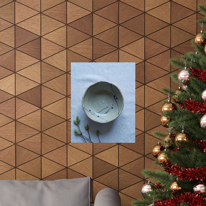 Japandi Ceramic Bowl in Moonlight | Minimal Line Wall Art Print