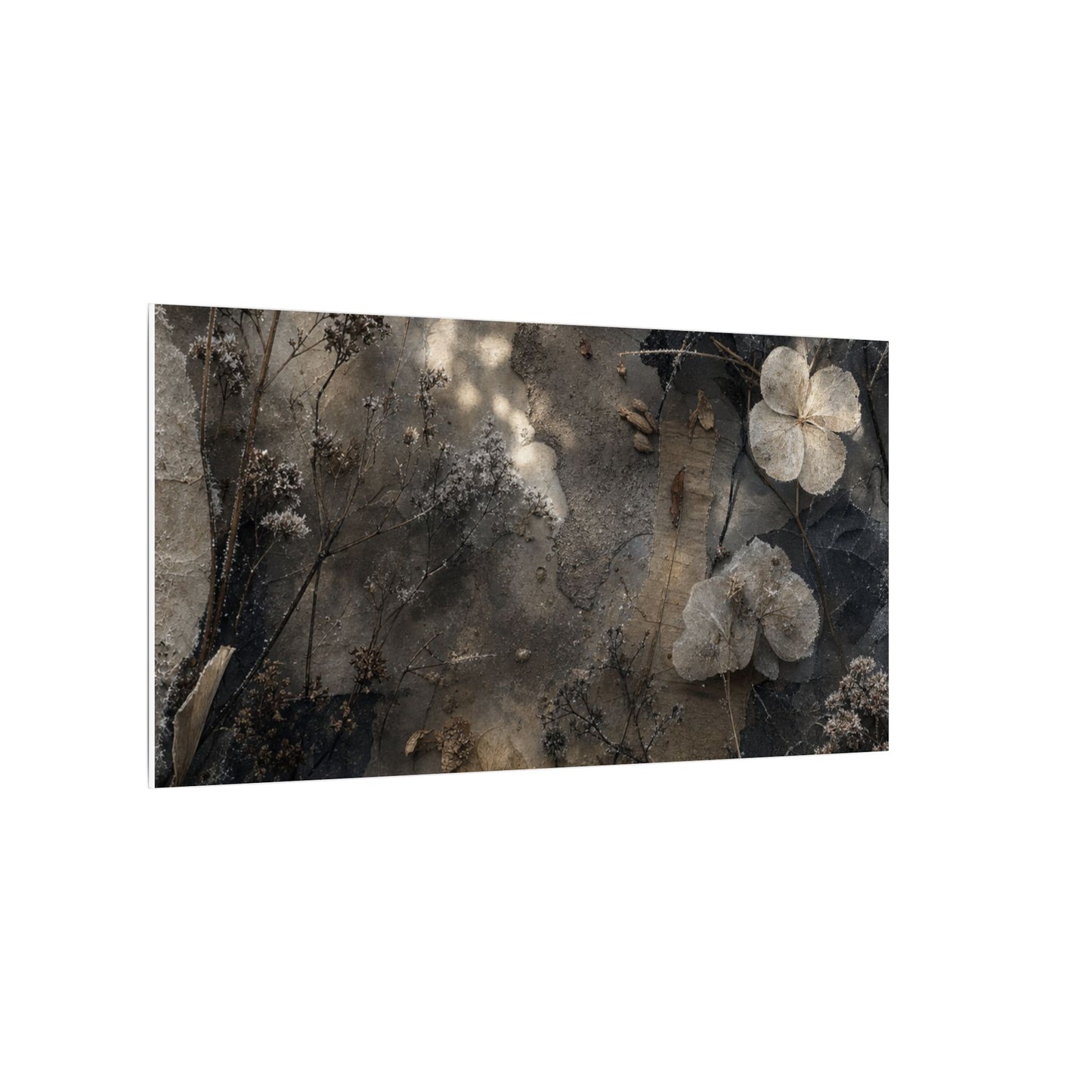 Winter Dried Flowers Texture Canvas Art | Elegant Decor
