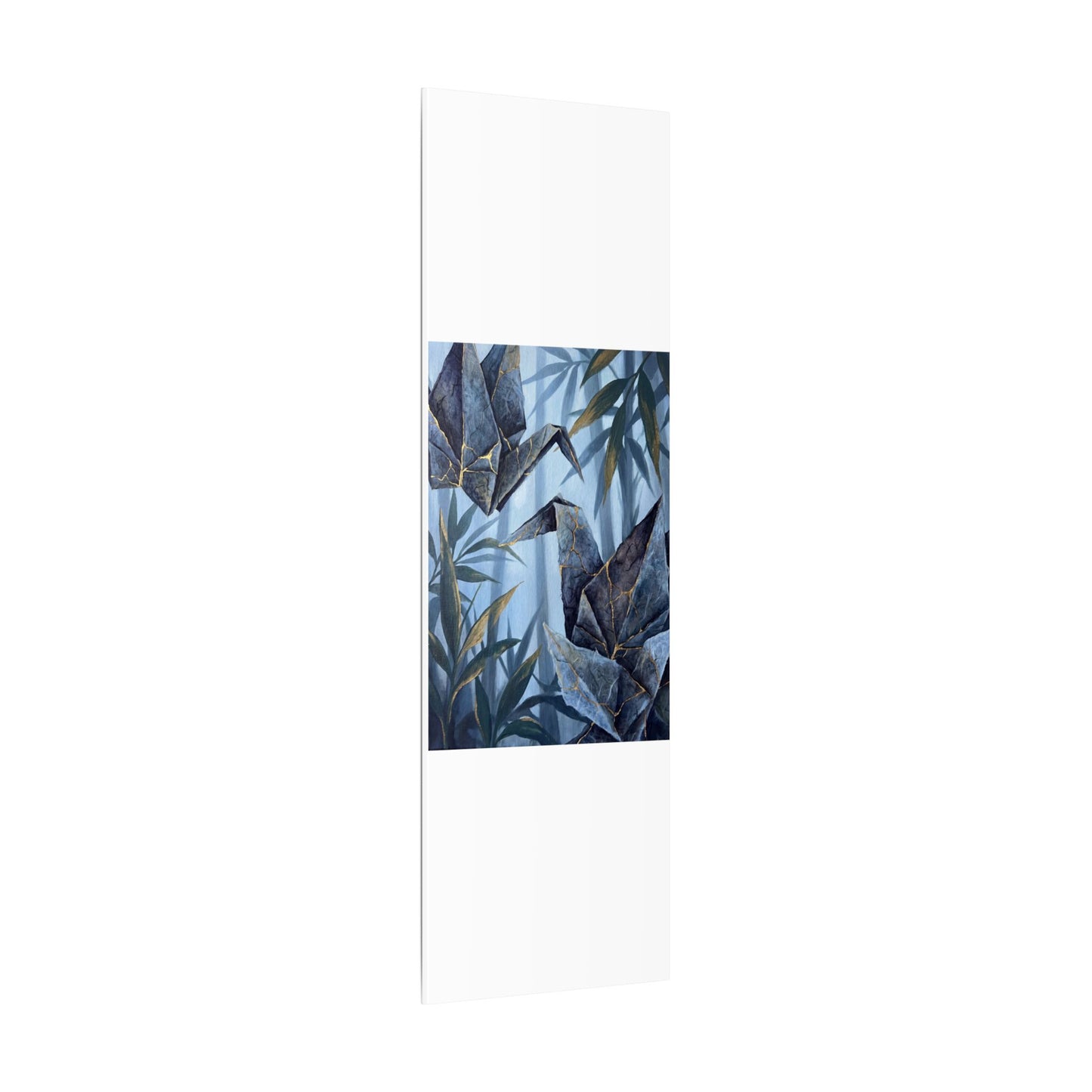 Paper Fold Canvas Art | Summer Kintsugi Crackle Gold Art