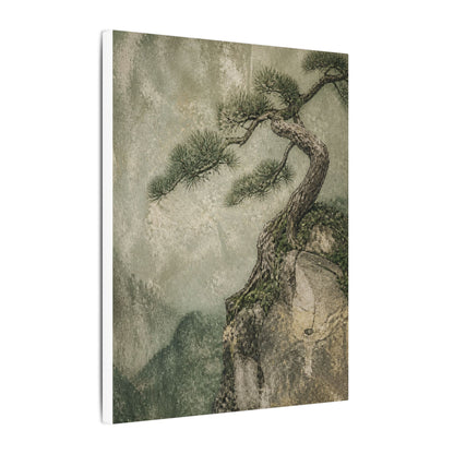 Fukinsei Pine Tree Canvas Art - Japandi Texture