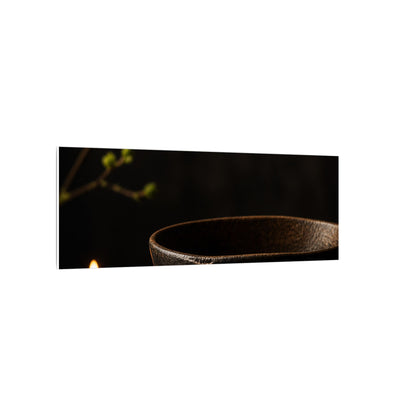 Moody Ceramic Bowl Canvas Art - Shadow Zen Dark Japandi