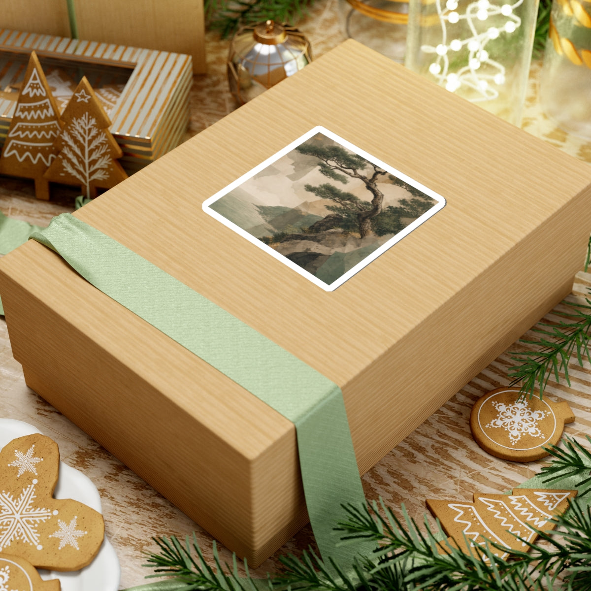 Pine Tree Summer Sticker | Japandi Cozy Design