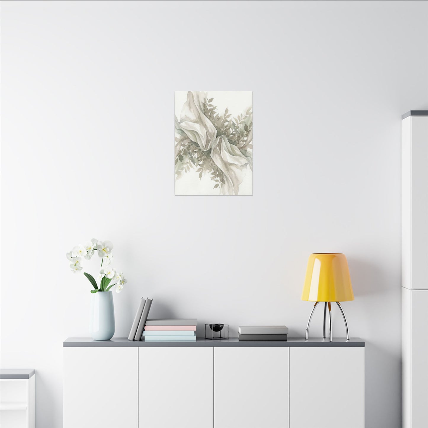 Summer Silk Drape Watercolor Canvas Art | Cozy Decor