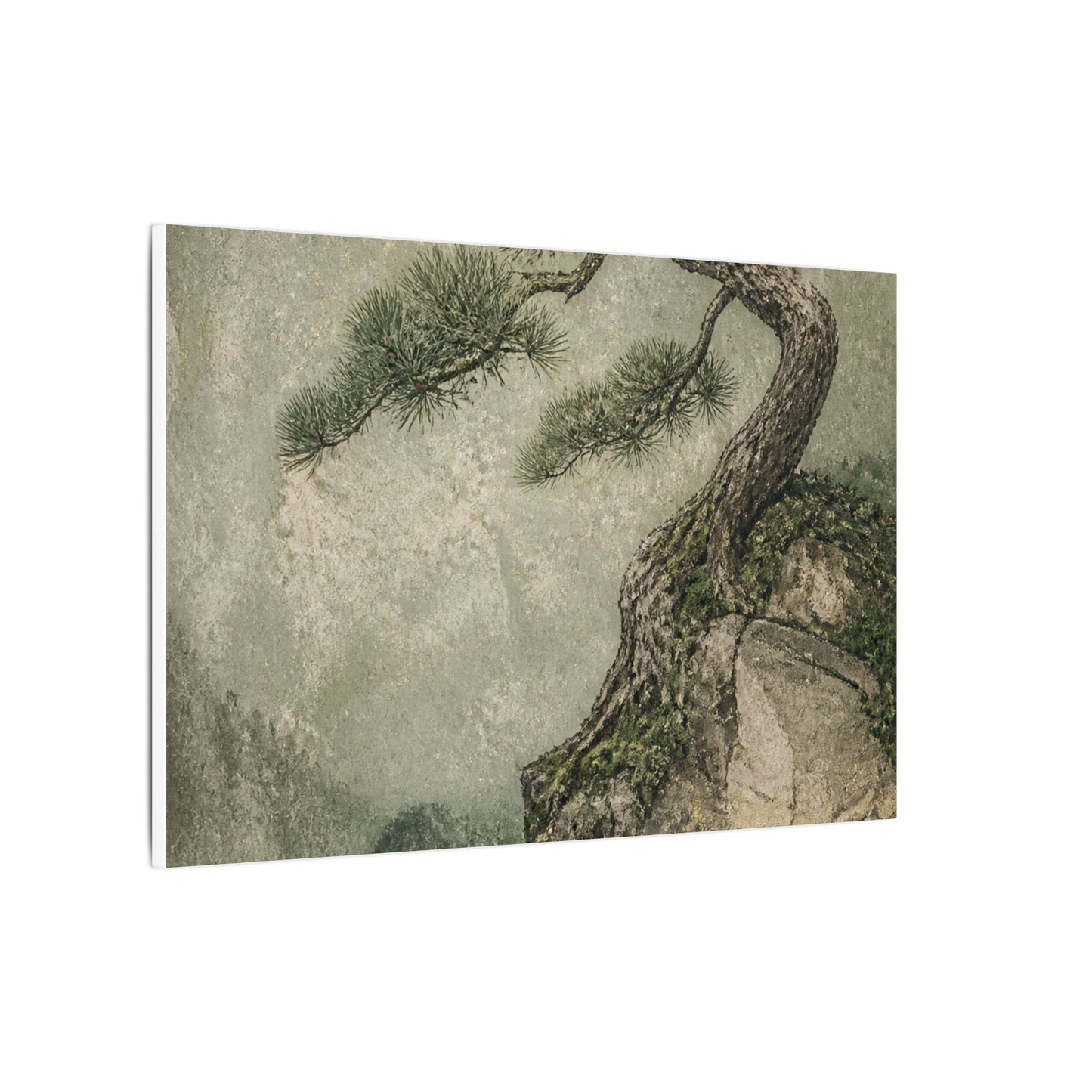 Fukinsei Pine Tree Canvas Art - Japandi Texture