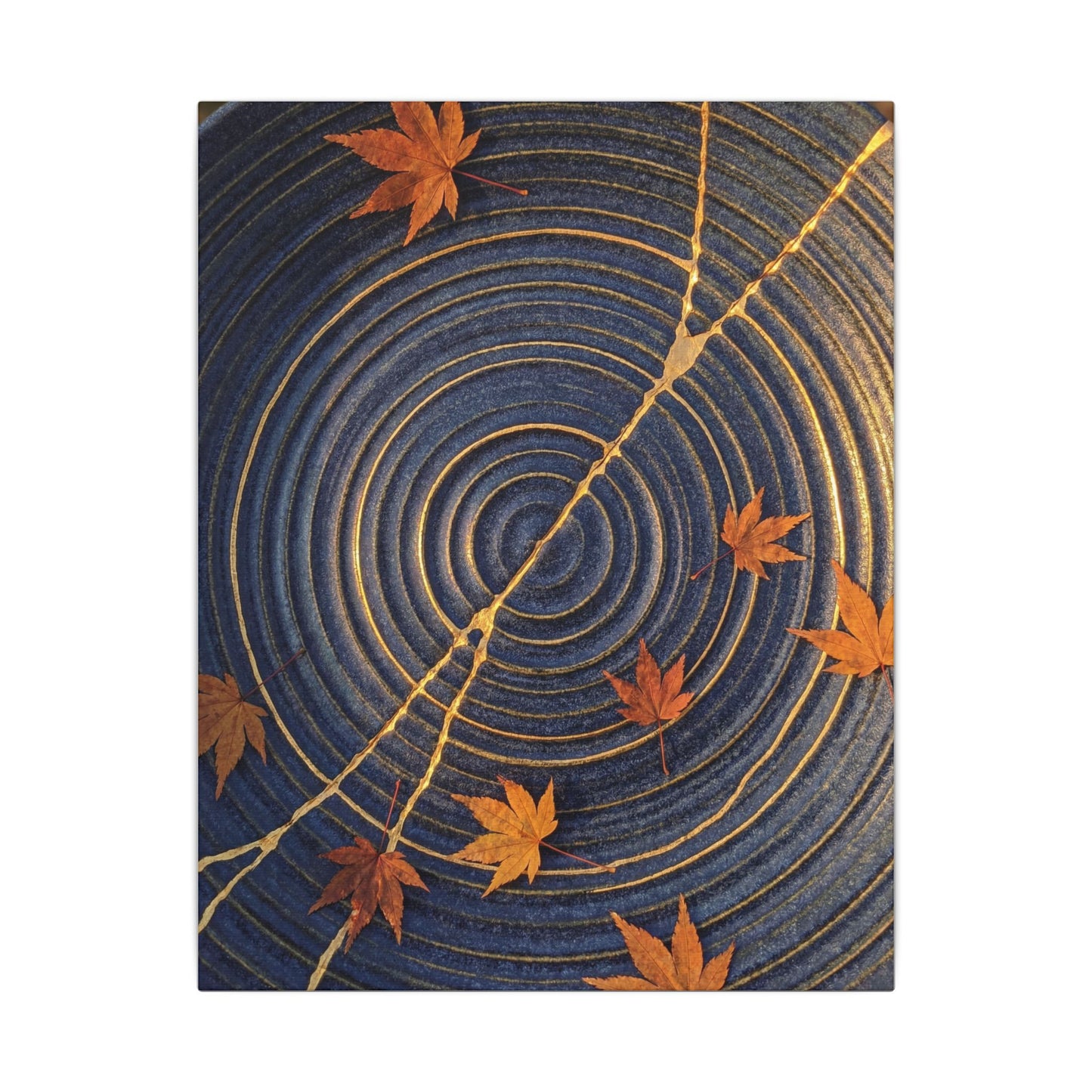 Water Ripple Gold Repair Canvas Art | Healing Kintsugi Art