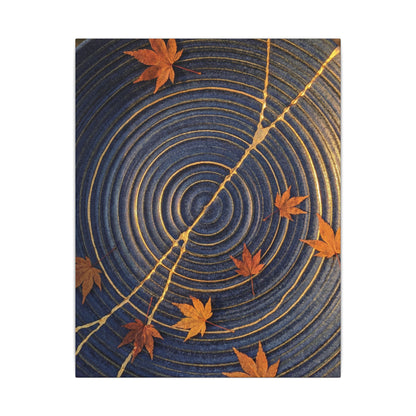 Water Ripple Gold Repair Canvas Art | Healing Kintsugi Art