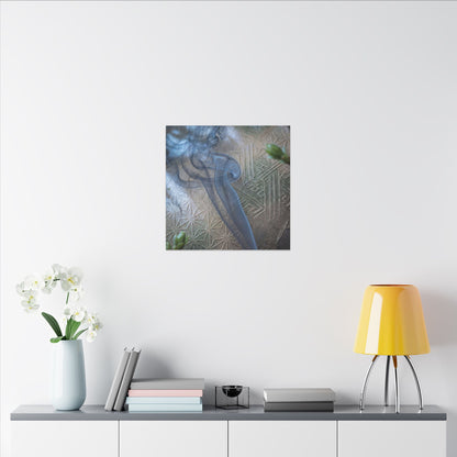 Spring Incense Smoke Japanese Pattern Canvas Art | Neutral Decor