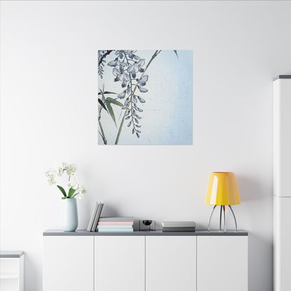 Zen Wisteria in Moonlight | Ukiyo E Inspired Canvas Art