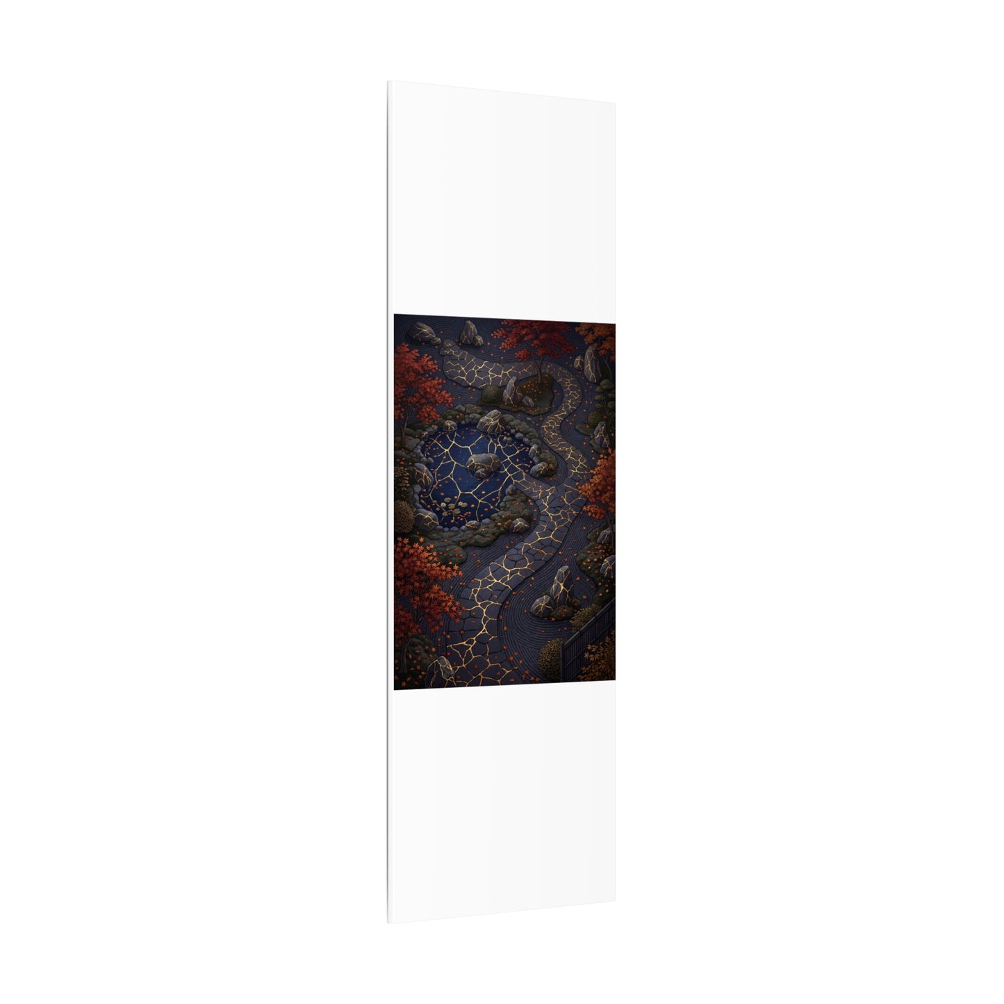 Moonlit Garden Gold Vein Canvas Art | Resilient Kintsugi Art
