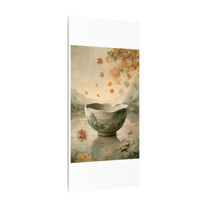 Autumn Ceramic Bowl Watercolor Canvas Art | Cozy Decor