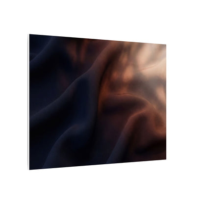 Dark Japandi Silk Drape in Dawn | Shadow Zen Canvas Art