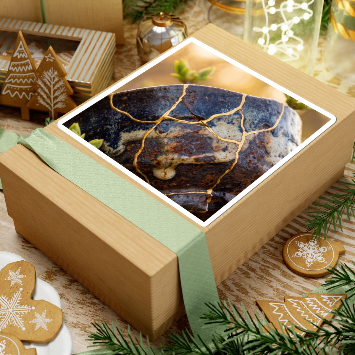 Rust Patina Gold Repair Sticker | Artful Kintsugi Art