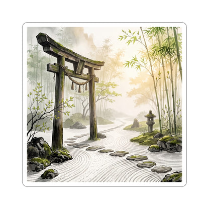 Spring Torii Gate Karesansui Sticker | Tranquil Decor
