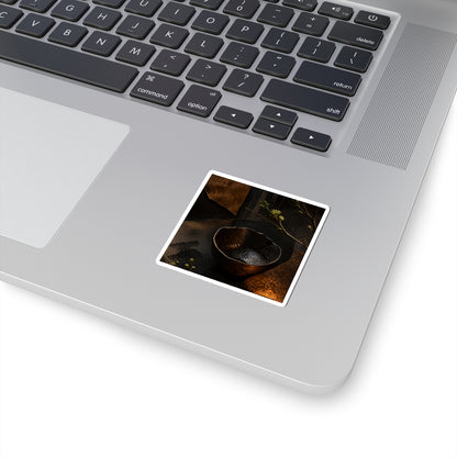 Ceramic Bowl Sticker | Spring Dark Japandi Shadow Zen Art