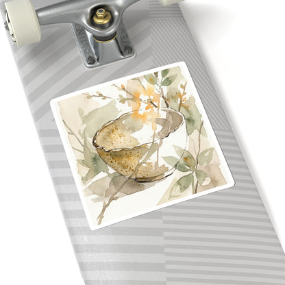 Ma Ceramic Bowl Sticker - Japandi Watercolor