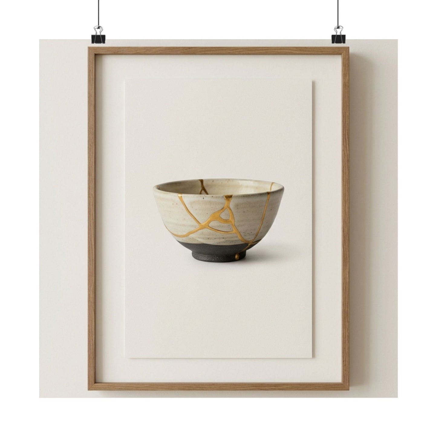 Kintsugi Charcoal Wall Art Print