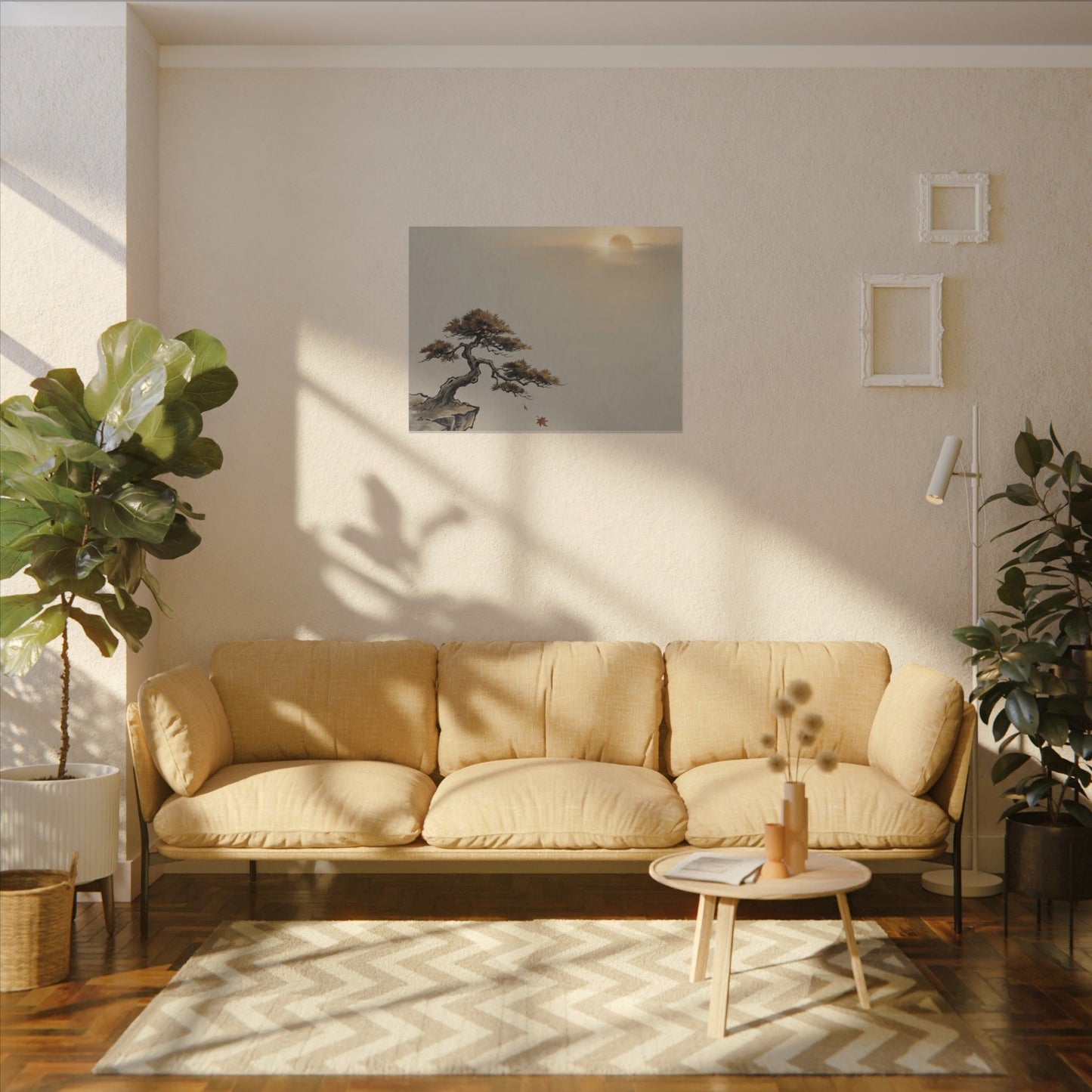 Pine Tree Canvas Art | Autumn Zen Karesansui Art