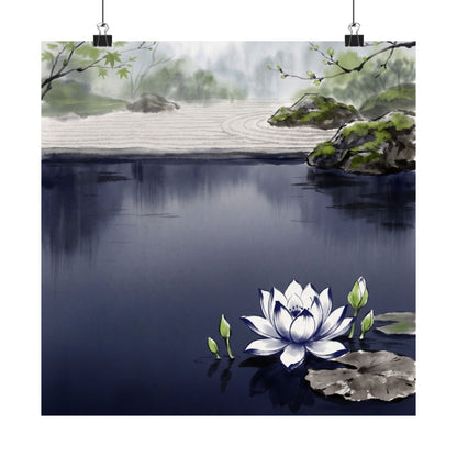 Lotus Flower Spring Wall Art Print | Zen Calm Design