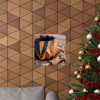 Golden Hour Paper Fold Wall Art Print - Kintsugi Seijaku