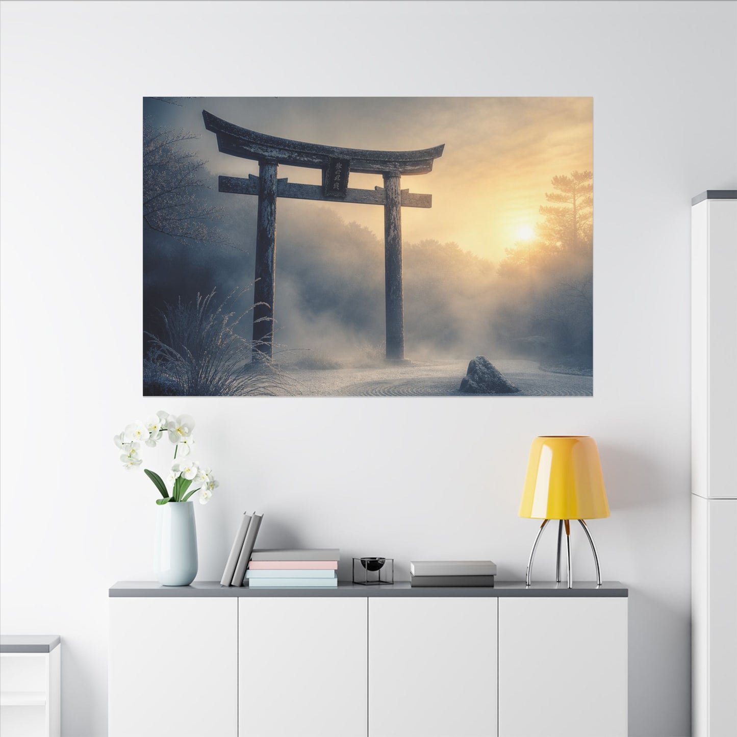 Zen Torii Gate in Golden Hour | Karesansui Canvas Art