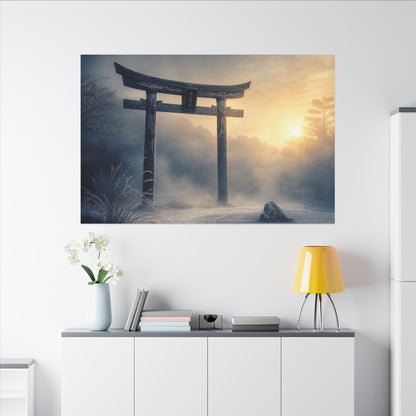 Zen Torii Gate in Golden Hour | Karesansui Canvas Art