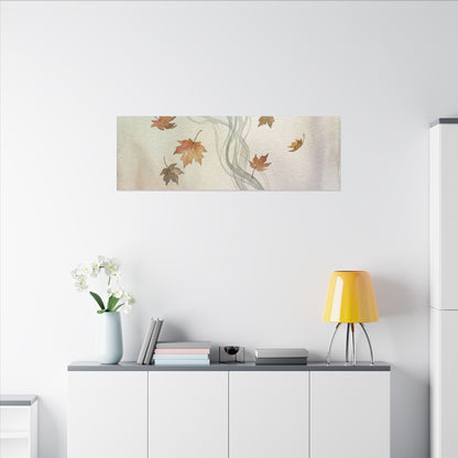 Incense Smoke Canvas Art | Autumn Japandi Watercolor Art