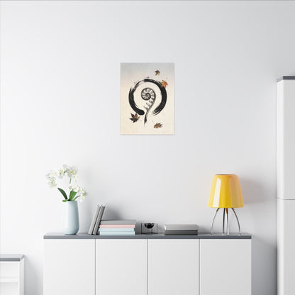 Fern Unfurling Autumn Canvas Art | Zen Peaceful Design