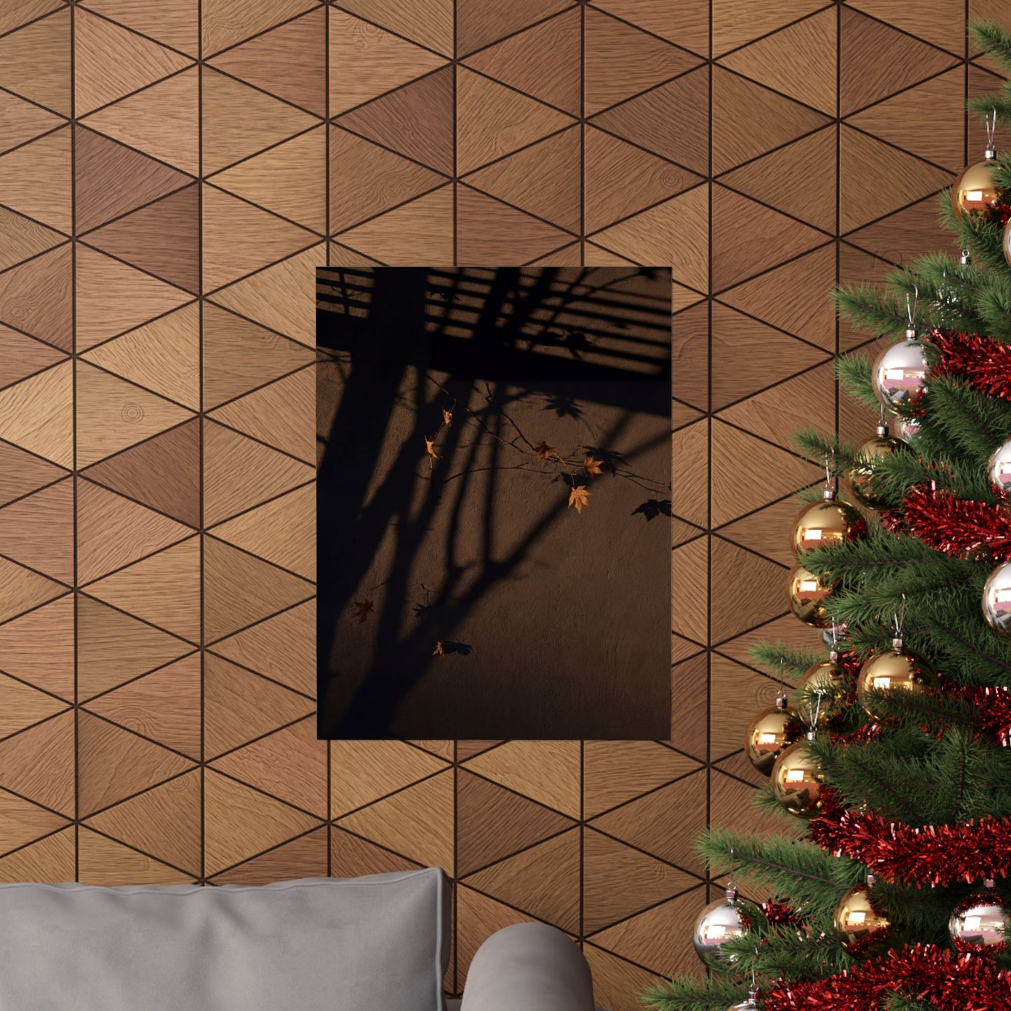 Autumn Shadow Play Shadow Zen Wall Art Print | Sophisticated Decor