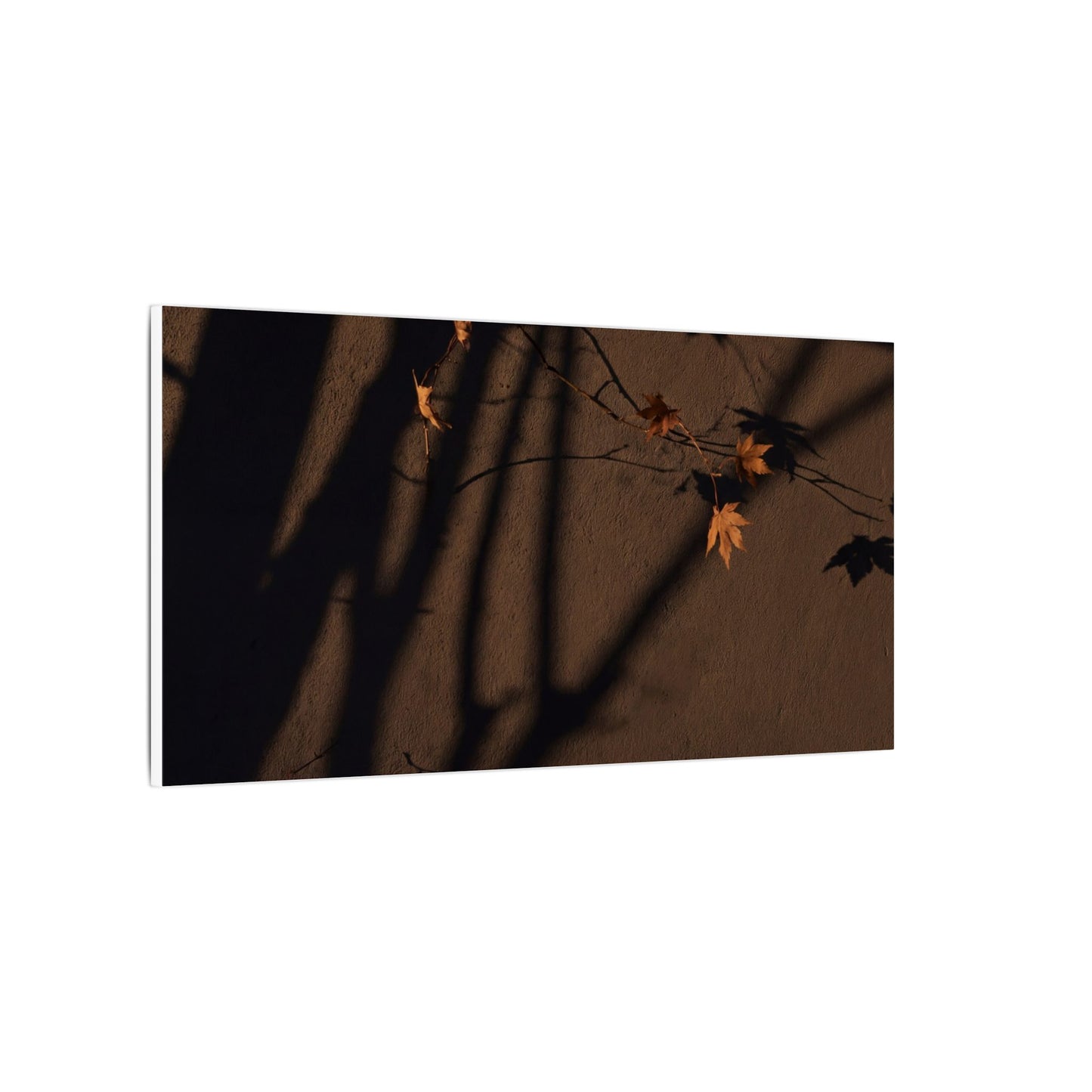 Shadow Play Autumn Canvas Art | Dark Japandi Luxurious Design