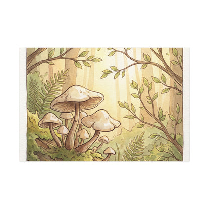 Spring Wild Mushrooms Mushroom Illustration Canvas Art | Cozy Decor