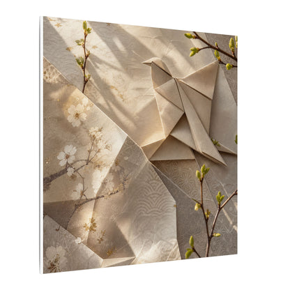 Golden Hour Paper Fold Canvas Art - Japandi Fukinsei