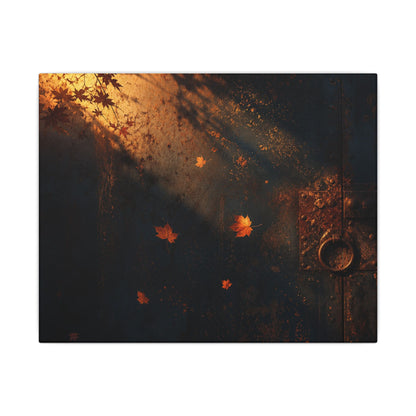 Dark Japandi Rust Patina in Golden Hour | Shadow Zen Canvas Art