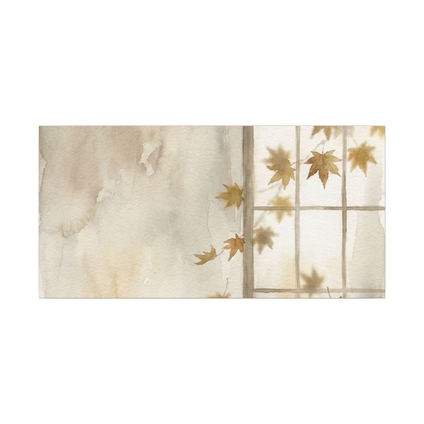 Warm Shoji Screen Canvas Art - Watercolor Japandi