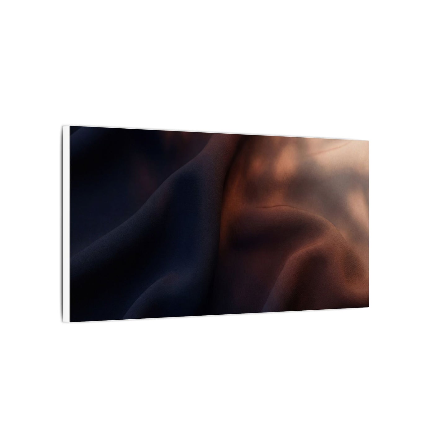 Dark Japandi Silk Drape in Dawn | Shadow Zen Canvas Art