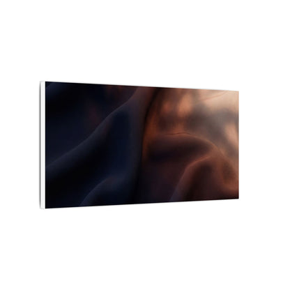 Dark Japandi Silk Drape in Dawn | Shadow Zen Canvas Art