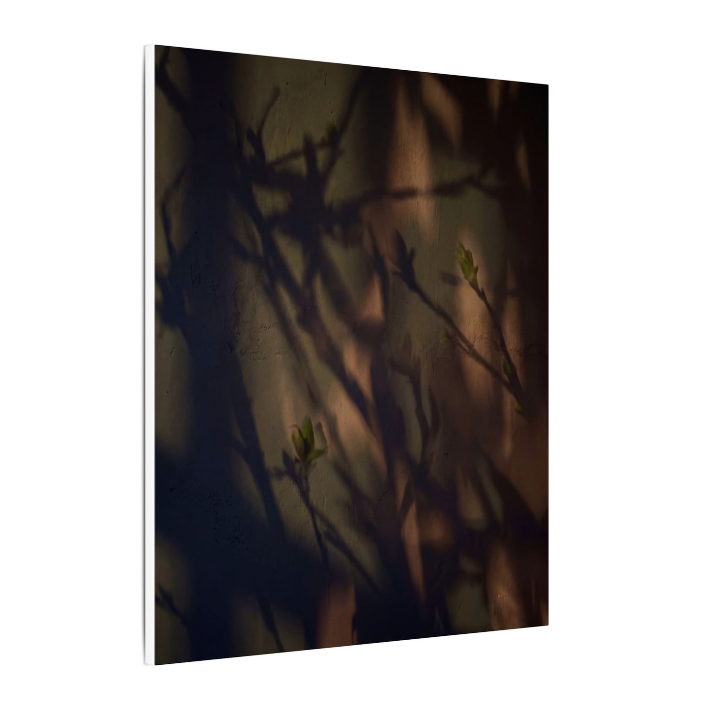 Candlelight Shadow Play Canvas Art - Dark Japandi Shibui