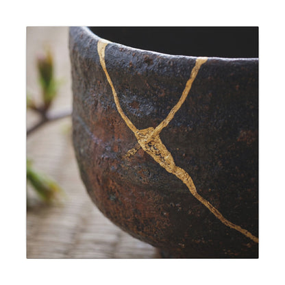 Dawn Tea Ceremony Canvas Art - Kintsugi Mono No Aware