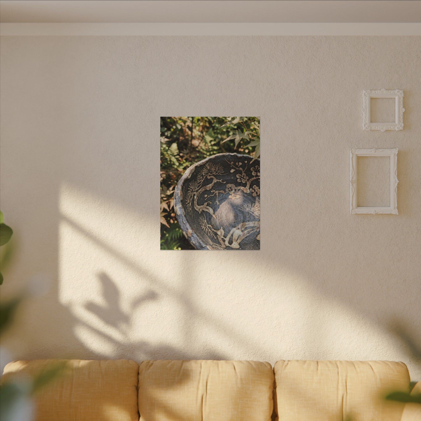 Ceramic Bowl Canvas Art | Summer Japandi Japanese Pattern Art