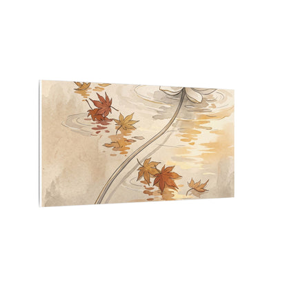 Lotus Flower Canvas Art | Autumn Japandi Minimal Line Art