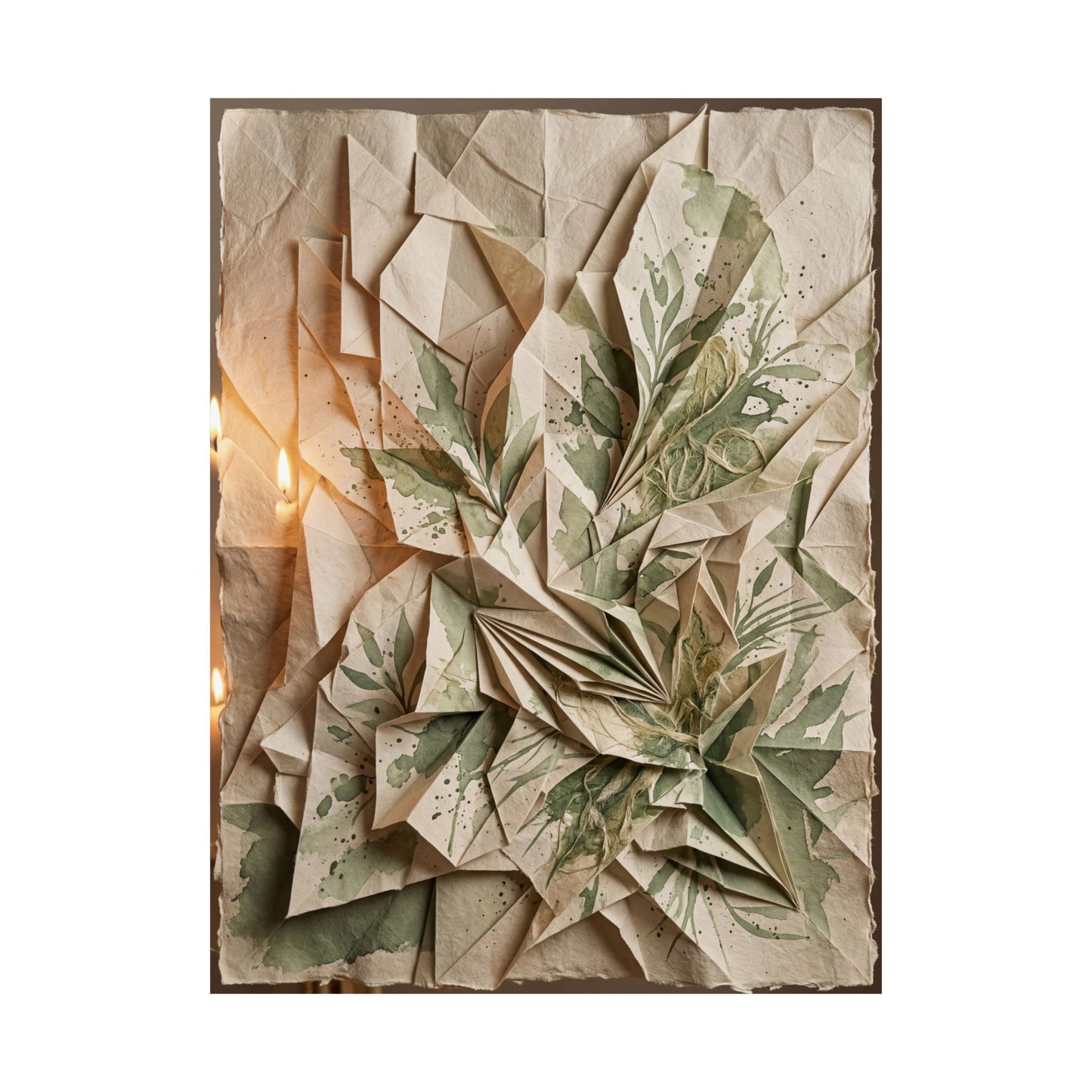 Cozy Paper Fold Wall Art Print - Texture Japandi