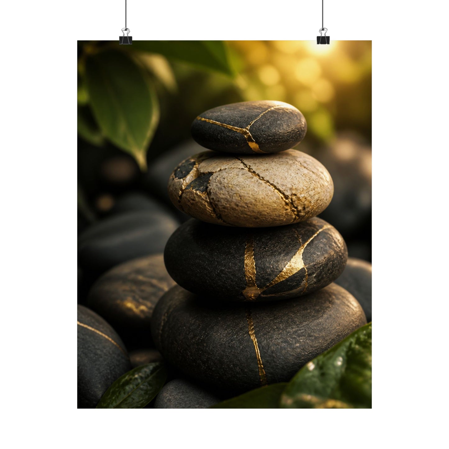 Summer River Stones Broken Beauty Wall Art Print | Beautiful Decor