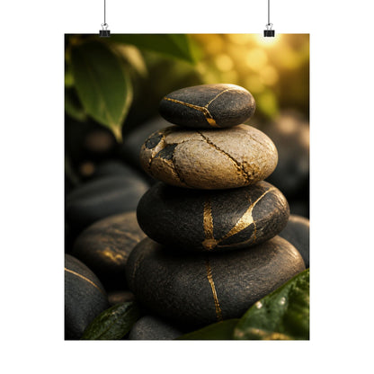 Summer River Stones Broken Beauty Wall Art Print | Beautiful Decor