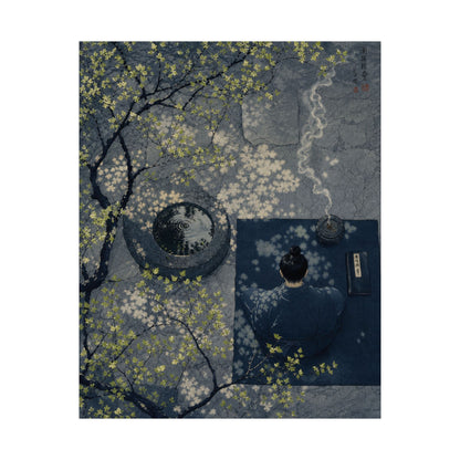 Incense Smoke Wall Art Print | Spring Zen Ukiyo E Inspired Art