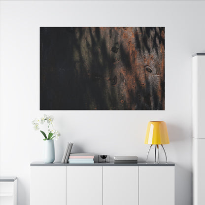 Rust Patina Shadow Zen Canvas Art | Luxurious Dark Japandi Art