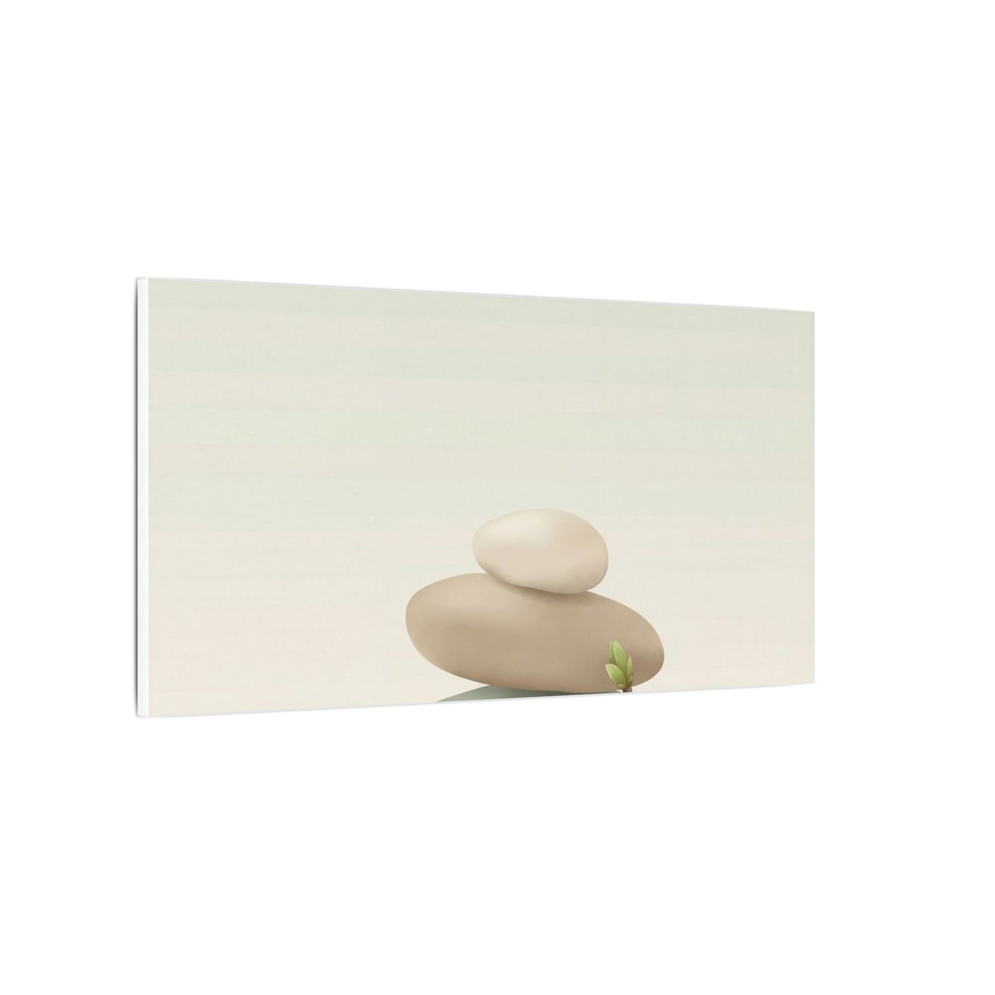 Dawn River Stones Canvas Art - Japandi Fukinsei