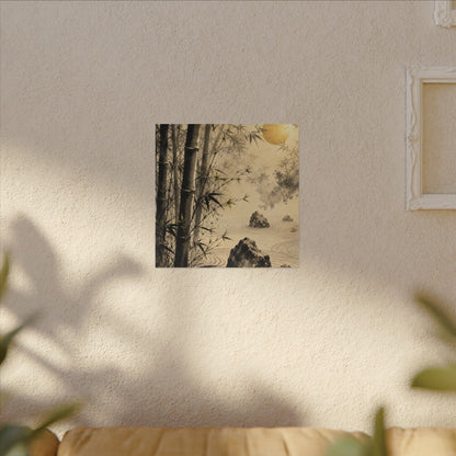 Peaceful Bamboo Grove Canvas Art - Karesansui Zen
